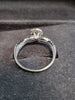 9ct White Gold Ring with Clear Stones - Size R - 2.95g