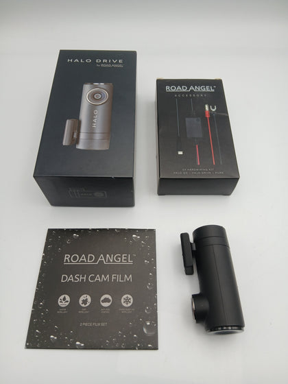 Road Angel Halo Drive 2k Dash Cam with accessory pack and window sticker BOXED