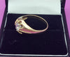 9CT - Yellow Gold Ring With Clear Stone - 2.41g - Size N. Hallmarked