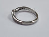 18ct white gold ring moissanite size J1/2