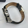 Accurist - Gents Black Leather Strap Watch with Yellow Chronograph Dial