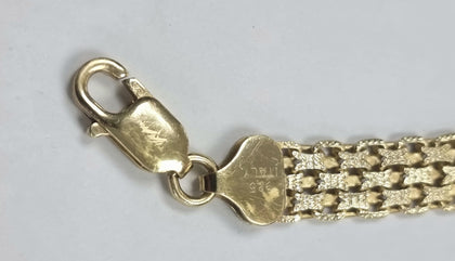 Yellow Gold over Silver Bismark Bracelet