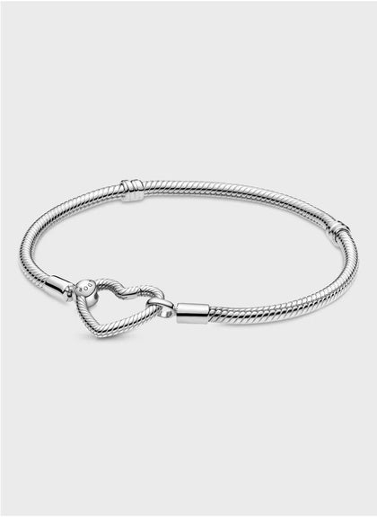 pandora moments heart closure bracelet 18cm