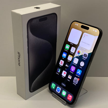 Apple iPhone 15 Pro Max Unlocked Model A3106 256GB in Black Titanium Boxed
