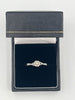 9CT WHITE GOLD RING 375 HALLMARKED, SIZE O, 3.0G