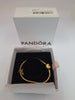 Pandora Base Metal Gold PLated bracelet With bee charm IN ITS ORIGINAL BOX 7INCHES  LENGHT.