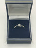 9ct White Gold Diamond Ring  - O