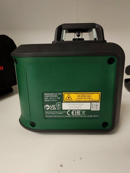 Bosch UniversalLevel 360 Cross Line Laser - Green Laser - Great Yarmouth