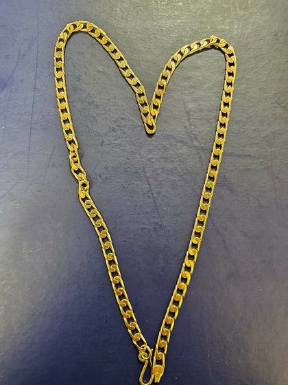 9ct Gold Curb Necklace Apx 15g (18