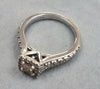 Vera Wang 18ct White Gold 0.69ct Diamond Princess Shaped Halo Ring Size J