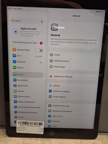 Apple iPad 9th Gen 64GB Wifi Only - Space Grey