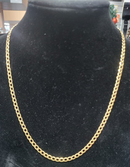 9ct Yellow Gold Curb Link chain - 22