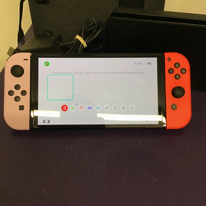 Nintendo Switch OLED - Red and Pastille pink Joy-Con
