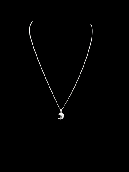 NEW OTHER SILVER CHAIN WITH DOLPHIN ON 925G ,WEIGHT 2.46G LENGHT 19