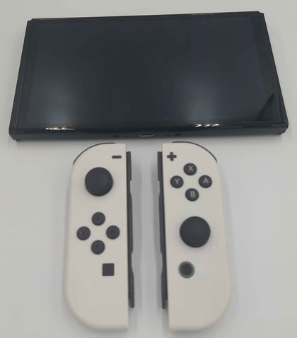 Nintendo Switch OLED Console 64GB - White Joy-cons - Boxed With Dock & Charger