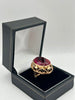 585 14CT, YELLOW GOLD, RING SIZE Q, INCLUDING STONE - 11.5G