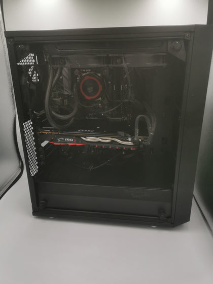 CUSTOM PC 16GB RAM i5-9600k 512GB SSD WINDOWS 10 GTX 1070 8GB NEEDS NEW GLASS SIDE PANNEL