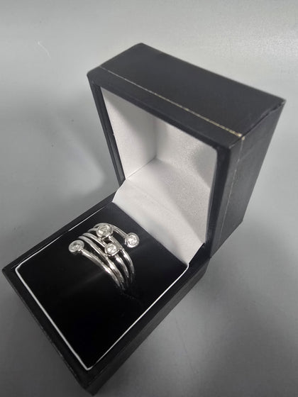 14ct White Gold Ring 585 6.7G Size S