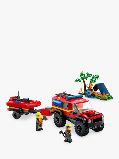 LEGO 60412 City 4x4 Fire Truck with Rescue Boat