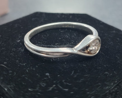 Pandora Infinite Sterling Silver Lab-grown Diamond Ring 0.25 ct - Size P (56)