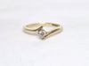 9ct Gold Diamond 0.10ct Solitaire Ring - Size M/N