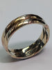 9ct gold dual patterned ring