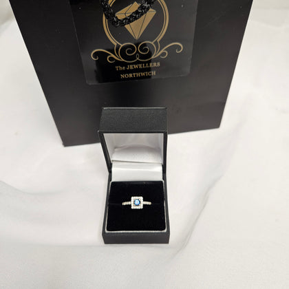 9ct Diamond & Sapphire Ring - Size N