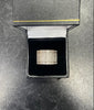 9ct White Gold Gents Stone Ring (Size P), 8.6g