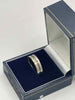 9ct Gold & platinum diamond ring - Size Q
