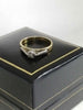 18 carat gold, HALLMARKED AND TESTED ,  moissanite ladies ring, size L - 3.2 Grams. Hallmarked and tested, Box included