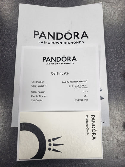 Pandora Infinite Sterling Silver Lab-grown Diamond Ring 0.25 ct - Size P (56)