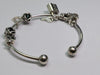 SILVER PANDORA BANGLE WITH CHARMS PRESTON  STORE