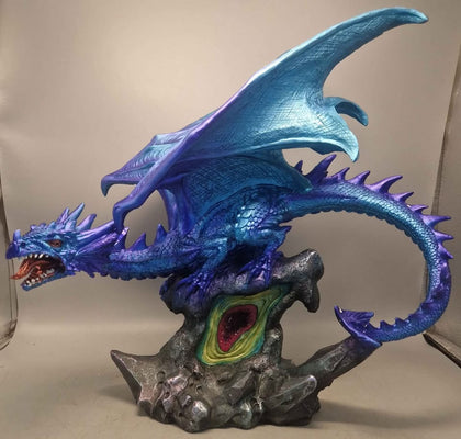 Blue Dragon On Gem Stone *collection only*