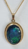 9ct Gold Chain with Turquoise Stone Pendant