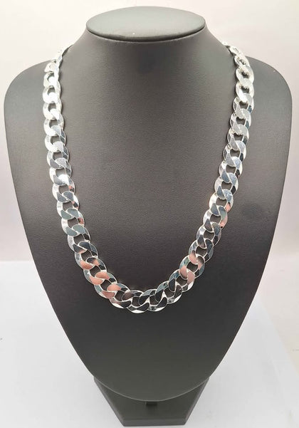 *BRAND NEW* 925 Sterling Silver Thick Curb Chain Necklace - Weight 116.6 Grams - Length 22