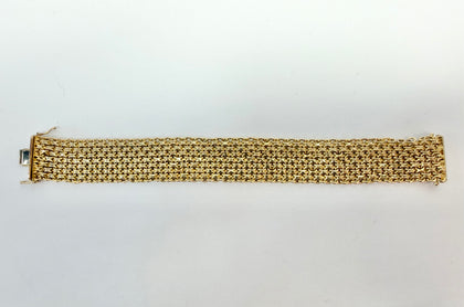 9ct yellow gold mesh bracelet 8