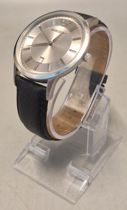 Emporio Armani AR2432 Stainless Steel Black Mens Watch, Boxed