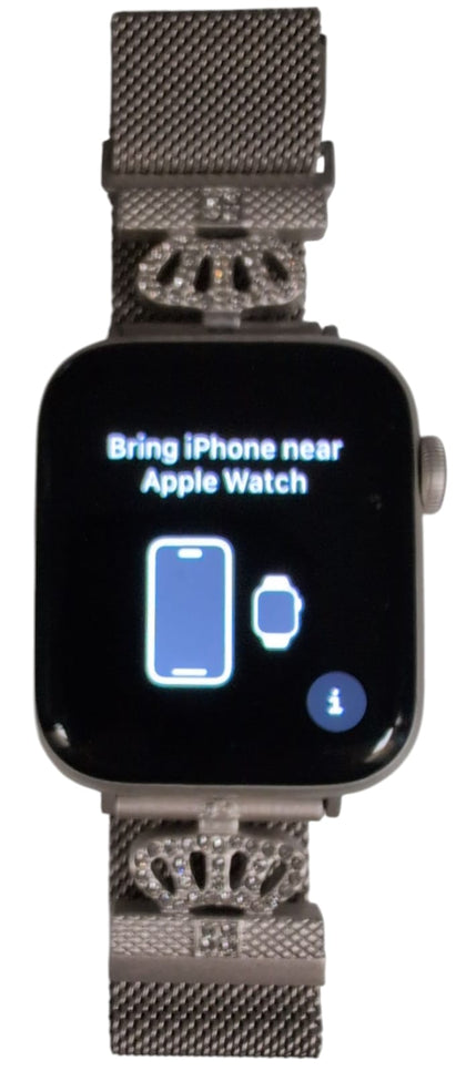 Apple Watch SE Series 2, GPS, 44mm, with Third Party Silver Strap
