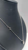 9ct White Gold Thin Chain Necklace With 9ct Pendant - 4.14 Grams - 18" Long