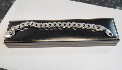 925 Silver Curb Bracelet - 9
