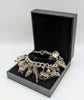 Silver Sterling 925, Multiple Charm Bracelet, 7" to 9", 95.6Grams
