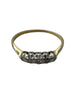 Yellow Gold Diamond Platinum Ring - 18ct - 2.2g - Size P