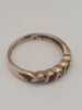 (9ct 375 Hallmarked&Tested), White And Black Stone Ring, Weight: 2.20g, Size O