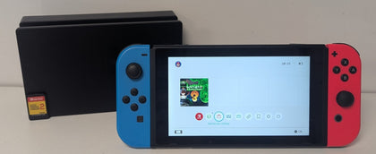Nintendo Switch Console - Neon Red/Blue & 2 Unboxed Games