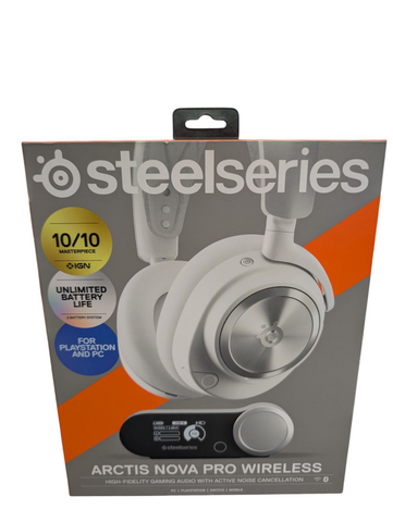 BRAND NEW Steelseries Arctis Nova Pro Wireless Headset 61524 - Multi-Platform, White PRESTON STORE