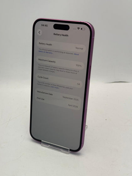 Apple iPhone 16 Plus, 128GB, Pink, Unlocked - 100% Battery Health