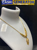 22ct Gold Chain and C/Z Pendant 11.42g 16"