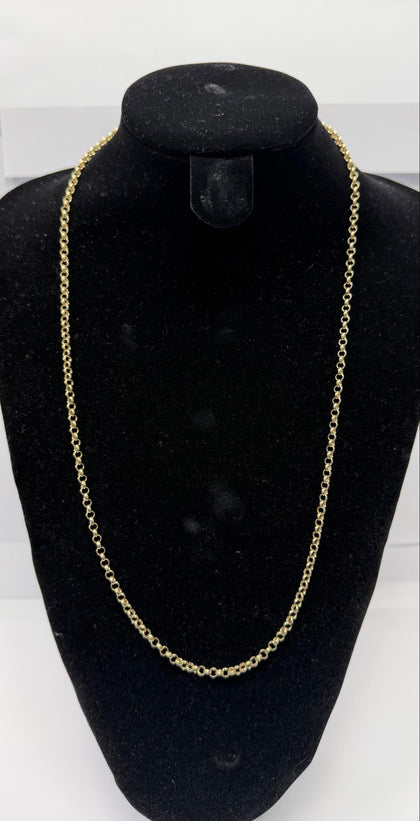 9ct Yellow Gold Belcher Chain, 26.5