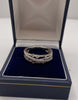 9ct white gold ring (O)