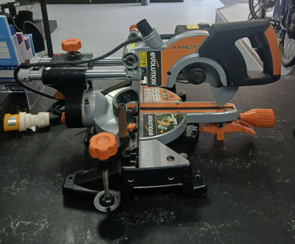 Evolution Sliding Mitre Saw / Chop Saw Multipurpose 110v